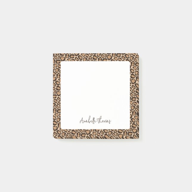 Post-it® Leopard Print Monogrammed (Devant)