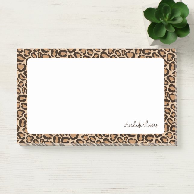 Post-it® Leopard Print Monogrammed (Bureau)