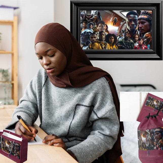 Post-it® L'équipage Sekhmet (Get the full "Sekhmet Starship" collection at  https://bit.ly/BlackFutureZazzle)