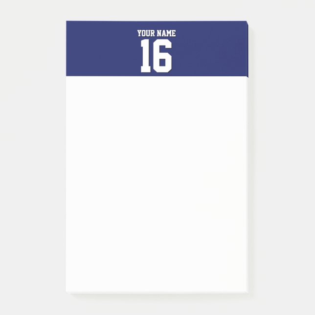 Post-it® L'équipe de Jersey de sports Blue Navy (Devant)