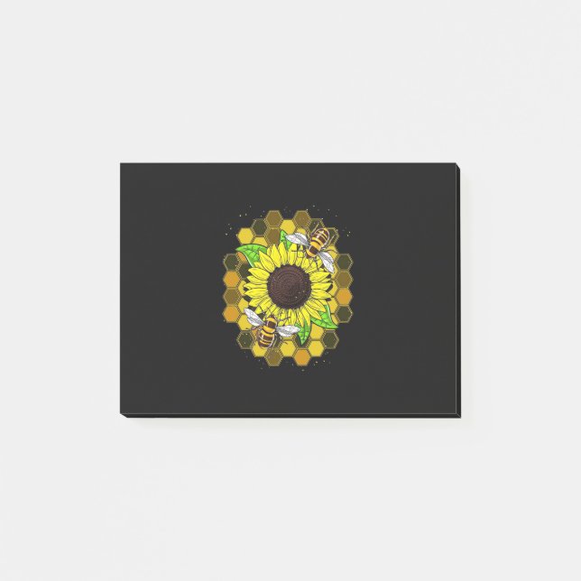 Post-it® Les abeilles de tournesol hippie (Devant)