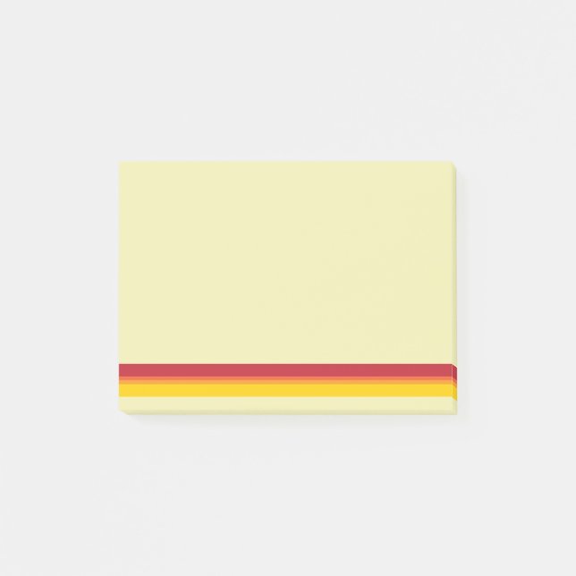 Post-it® les années 70 rétro Cool rayonne rouge jaune orang (Devant)