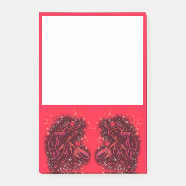 Post-it® Les Bulles Rouges Courent À La Nuit étoilée (Devant)