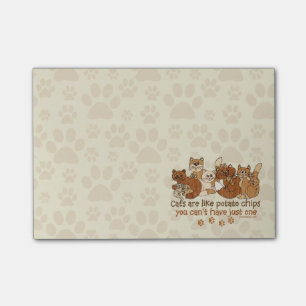 Post-it® Les chats sont comme dire de pommes chips