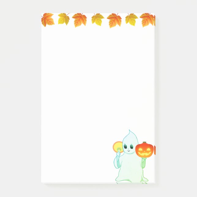 Post-it® Les choses à faire & fantôme, Citrouille & bougie  (Devant)