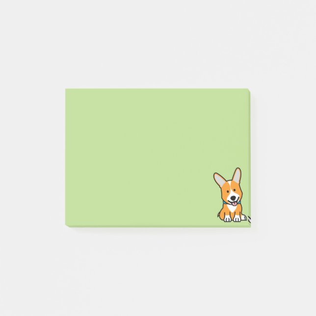 Post-it® Les Corgis de corgi poursuivent le Pembroke (Devant)