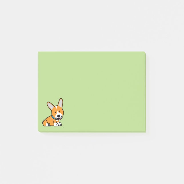 Post-it® Les Corgis de corgi poursuivent le Pembroke (Devant)