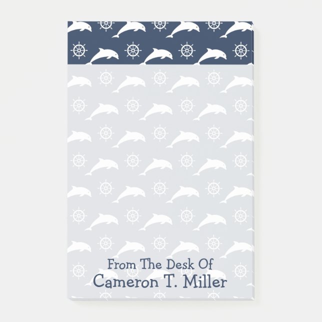 Post-it® Les dauphins sur le motif | de défilé ajoutent (Devant)