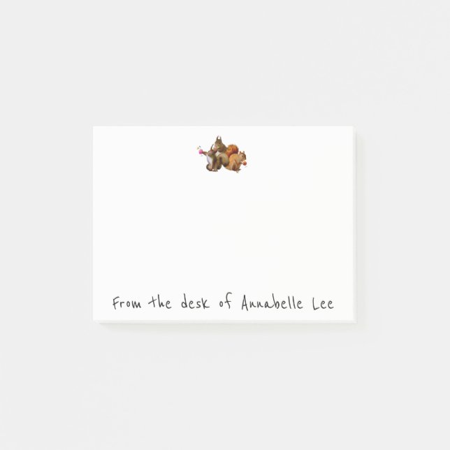 Post-it® Les écureuils veulent juste avoir l'amusement (Devant)