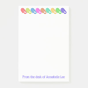 Post-it® Les grands trombones colorés personnalisent