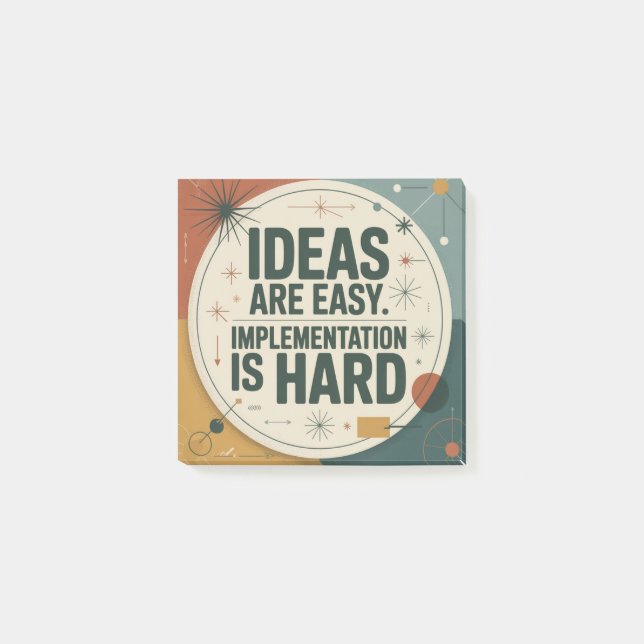 Post-it® Les idées sont faciles. La mise en œuvre est diffi (Devant)