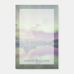 Post-it® Les lumières Aurora reflètent la lagune   Islande