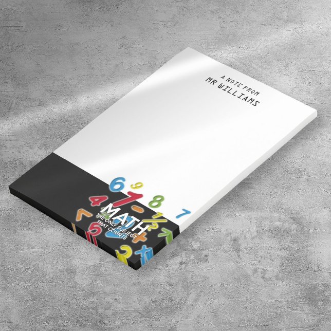 Post-it® Les Maths amusantes Le Seul Sujet Qui Compte (Fun Math The Only Subject That Counts Post-it Notes)