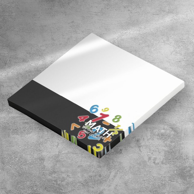 Post-it® Les Maths Le Seul Sujet Qui Compte Les Citations D (Math The Only Subject That Counts Funny Quote Post-it Notes)