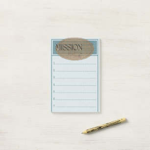 Post-it® Les objectifs de la mission publient le livret de