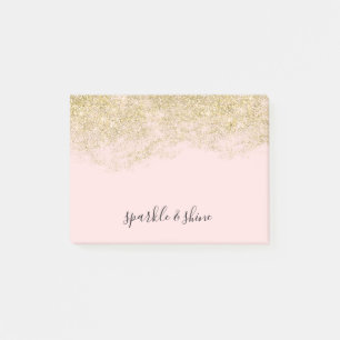 Post-it® Les parties scintillantes de Faux d'or rougissent