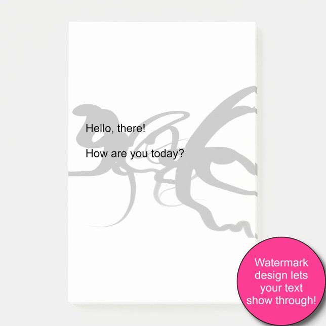 Post-it® Les Plongeurs : Noir et Blanc Abstrait (Créateur téléchargé)