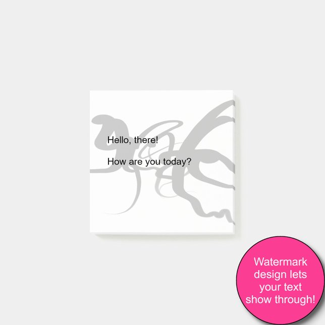 Post-it® Les Plongeurs : Noir et Blanc Abstrait (Créateur téléchargé)