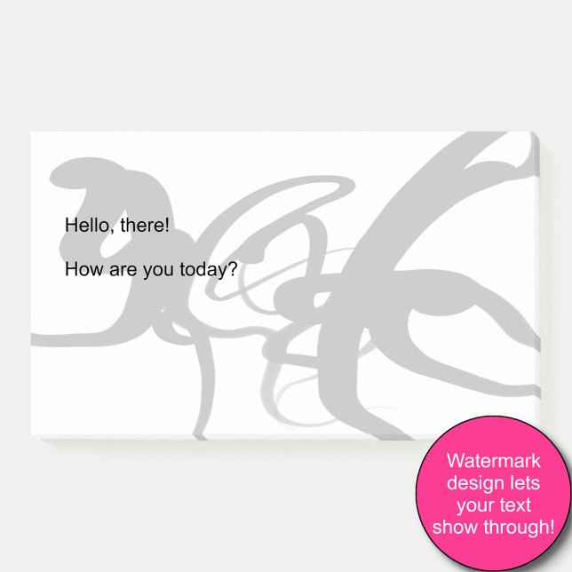 Post-it® Les Plongeurs : Noir et Blanc Abstrait (Créateur téléchargé)