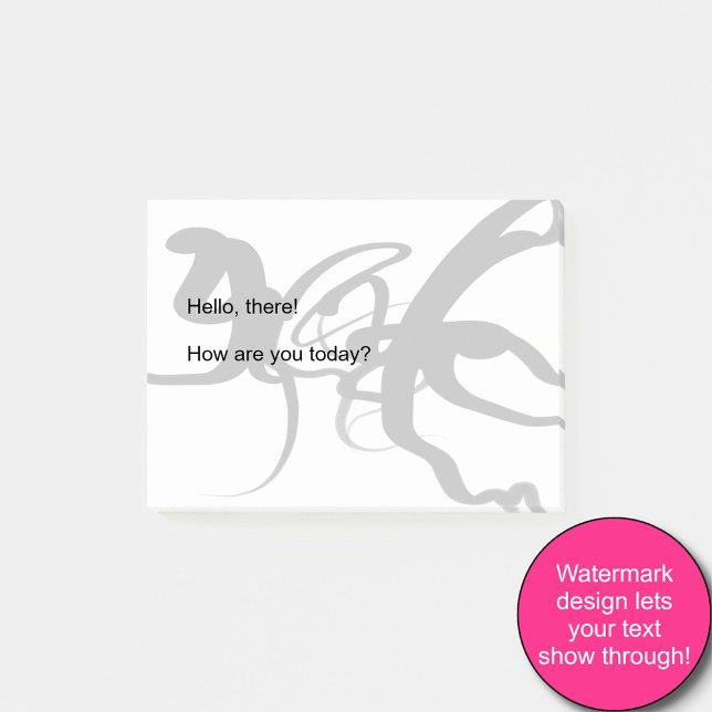 Post-it® Les Plongeurs : Noir et Blanc Abstrait (Créateur téléchargé)