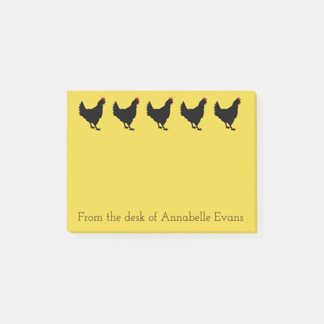 Post-it® Les poulets noirs personnalisent (Devant)