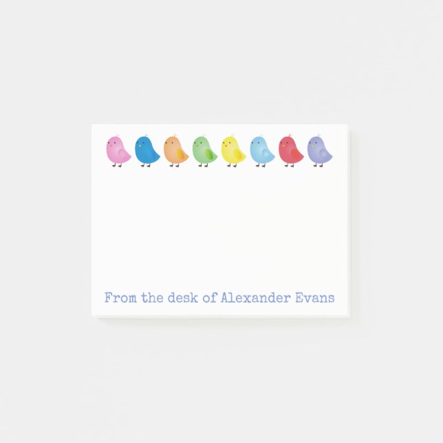 Post-it® Les poussins d'arc-en-ciel personnalisent (Devant)
