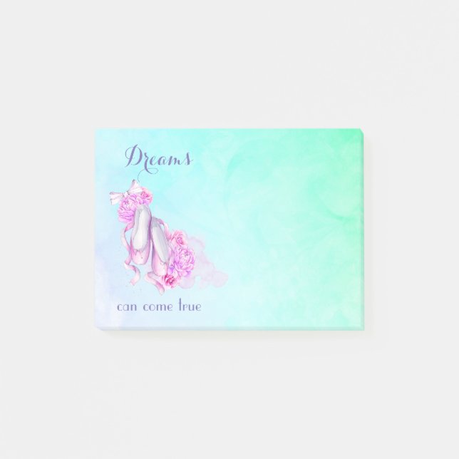 Post-it® Les Rêves Peuvent Venir Véritables Chaussons De Ba (Devant)