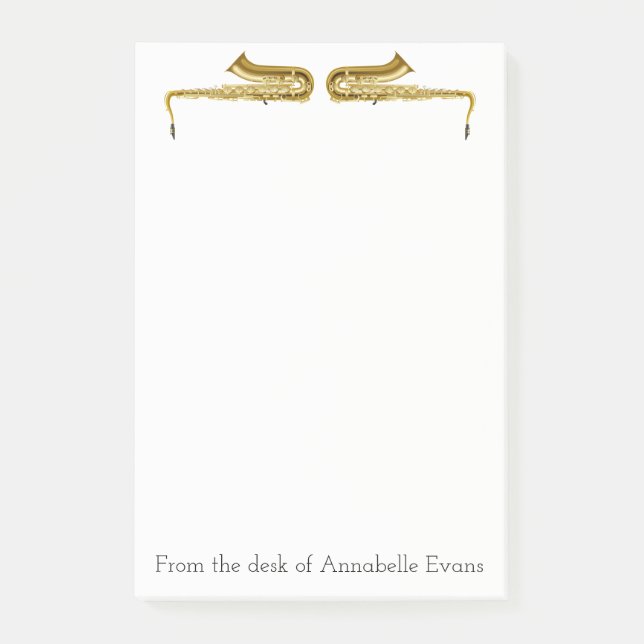 Post-it® Les saxophones en laiton personnalisent (Devant)