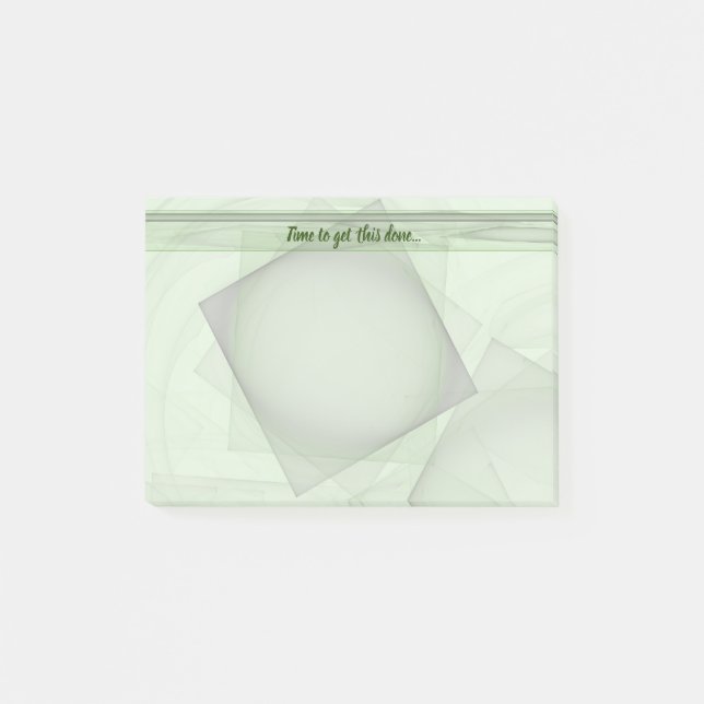 Post-it® Les tons de l'Arrière - plan géométrique vert Past (Devant)