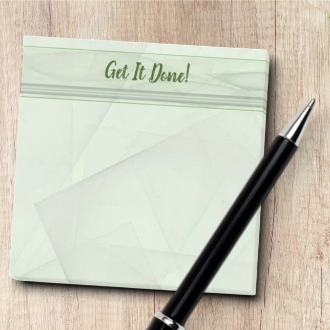 Post-it® Les tons de l'Arrière - plan géométrique vert Past (Personalized Post-It Notepad)