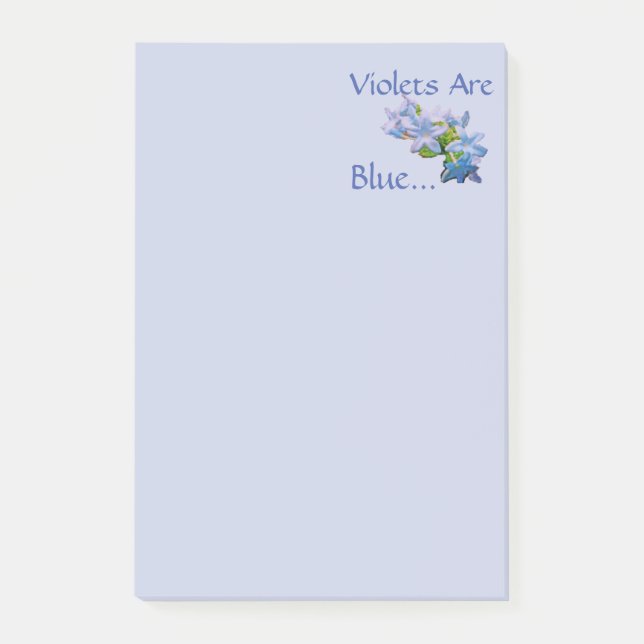 Post-it® Les Violettes Sont Bleues... (Devant)