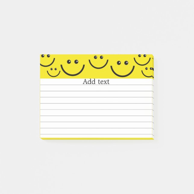 Post-it® Les visages souriants dans un Modèle jaune soleil (Devant)
