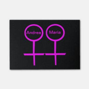 Post-it® Lesbian Lovers Customable Post it note Pad