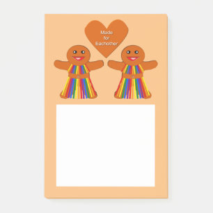 Post-it® Lesbienne Noël pain d'épices Couple dames