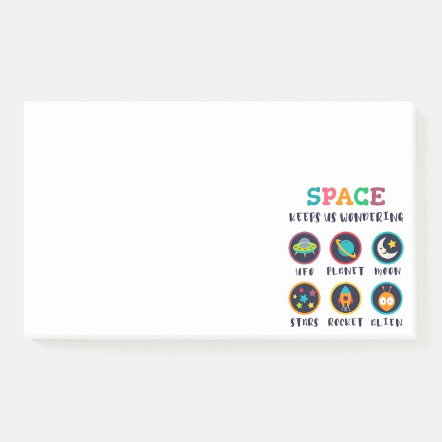 Post-it® L'espace nous fait nous poser des questions (Devant)