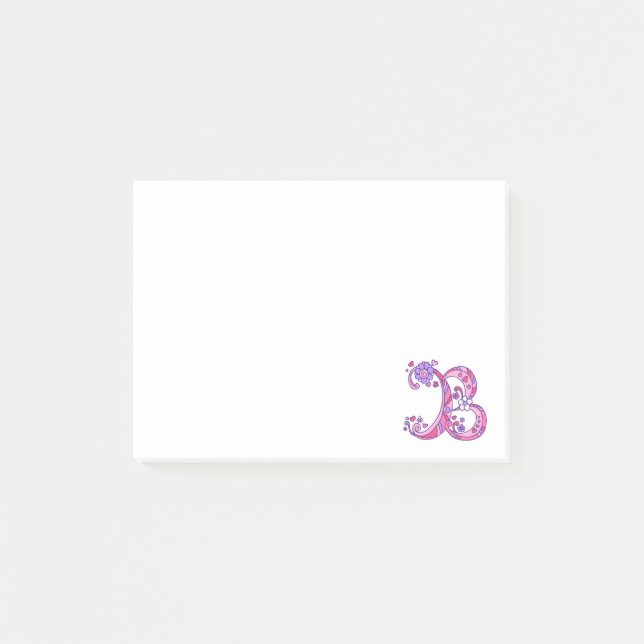 Post-it® Lettre B monogramme poster il note (Devant)