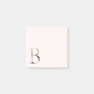 Post-it® Lettre florale "B" Monogramme Post-It Notes