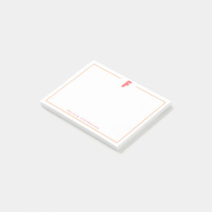 Post-it® Lettre initiale F élégante personnalisée en monogr