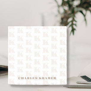 Post-it® LETTRE INITIALE Taupe blanc minima gras