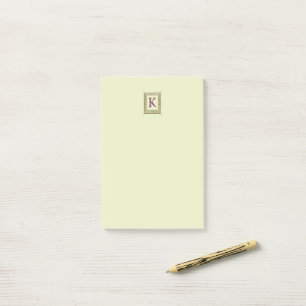 Post-it® LETTRE MONOGRAPHIQUE vintage CADRE Floral Nouveau