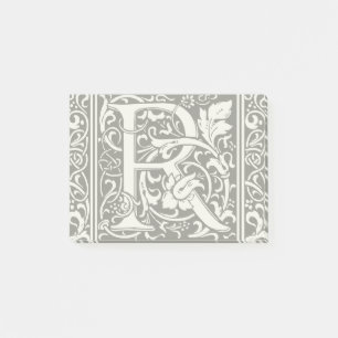 Post-it® Lettre R Monogramme Art Nouveau Médiéval