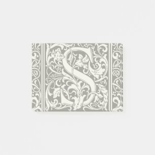 Post-it® Lettre S Monogramme médiéval Art Nouveau