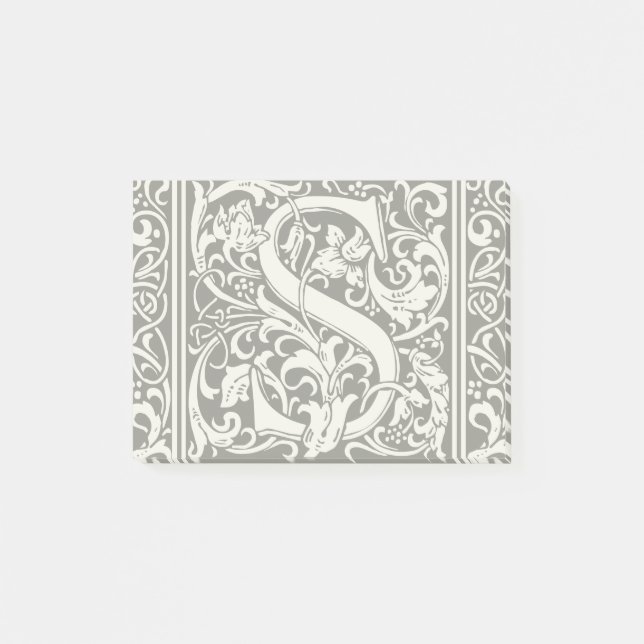 Post-it® Lettre S Monogramme médiéval Art Nouveau (Devant)