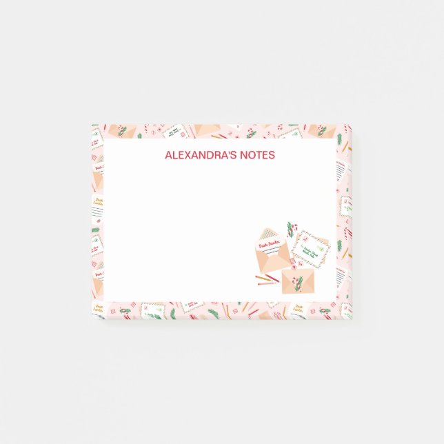 Post-it® Lettres mignonnes à Père Noël et Mail Motif de Noë (Devant)