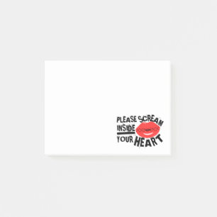 Post-it® Lèvres Rouges S'Il Vous Plaît Crier Dans Votre C