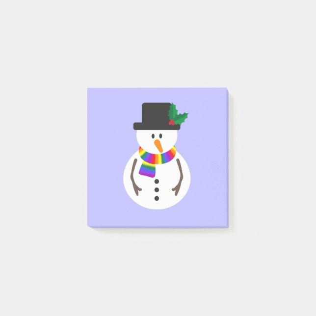 Post-it® LGBT+ Pride Snowman Post-it Notes (Devant)