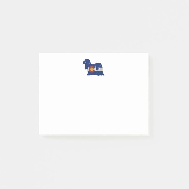 Post-it® Lhasa Apso Dog Breed Silhouette Colorado (Devant)