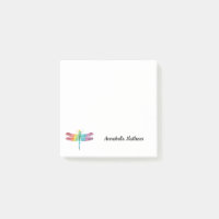 Libellule personnalisée d'aquarelle d'arc-en-ciel