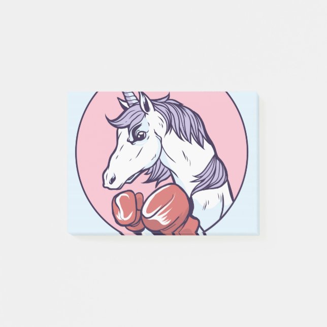 Post-it® Licorne de Boxe (Devant)