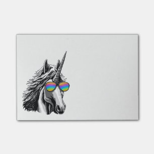 Post-it® Licorne fraîche avec des lunettes de soleil
